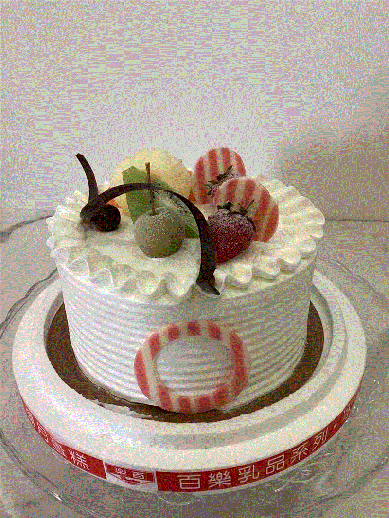 12吋 香草蛋糕夾心冰淇淋生日蛋糕,百樂蛋糕